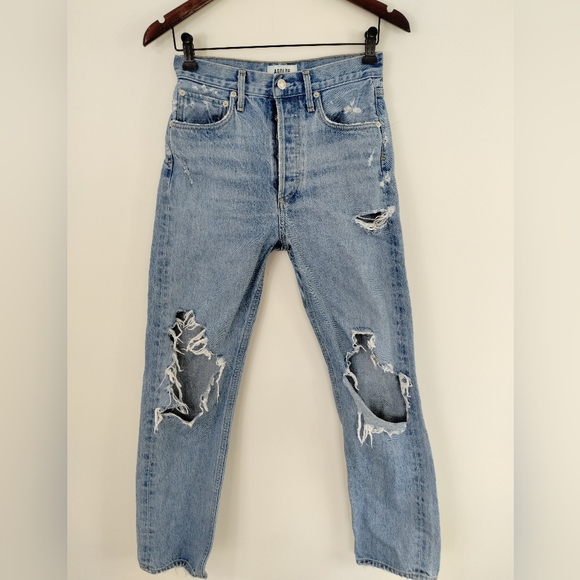 AGOLDE Ultra High Waist Relaxed Jeans Blue Size 23 - Picture 2 of 13
